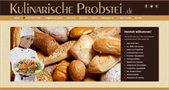 Desktop Screenshot of kulinarischeprobstei.de