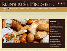 Tablet Screenshot of kulinarischeprobstei.de
